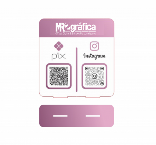 Displays de Mesa em Acrílico para Pix 20x21 cm