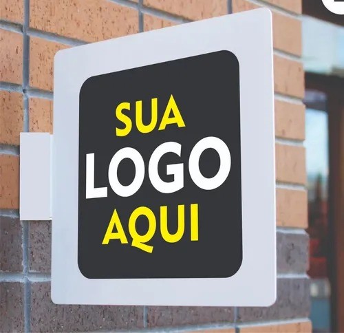 Letreiro de canto / sem iluminação 